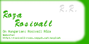 roza rosivall business card